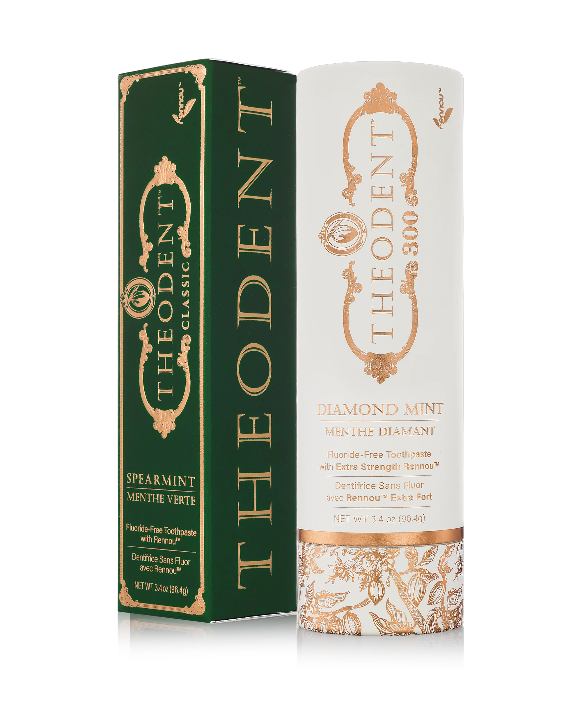 Theodent 300 canister and Theodent Classic carton together