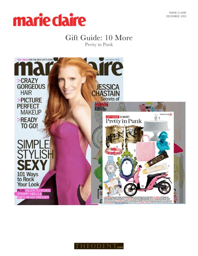 Marie Claire gift guide page featuring Theodent